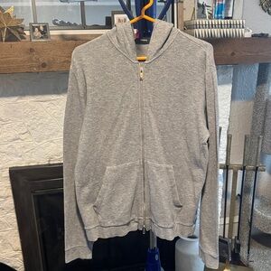 Theory waffle knit double zip hoodie